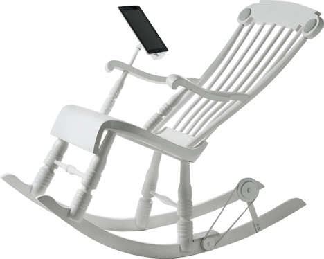 Rocking chair witch hi tech contrivance hardware store